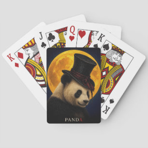 Panda Top Hat Gothic Surreal Poker Cards