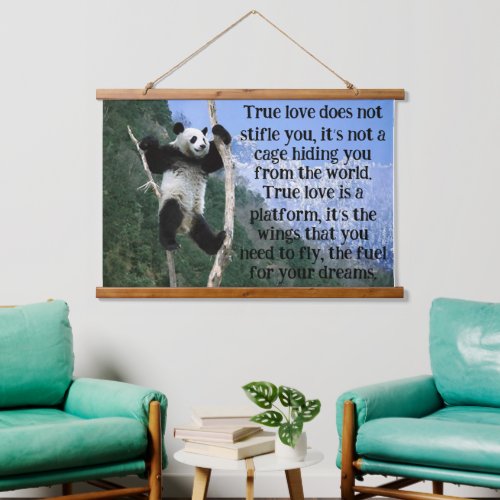 Panda top of a tree with a mountain view  hanging tapestry