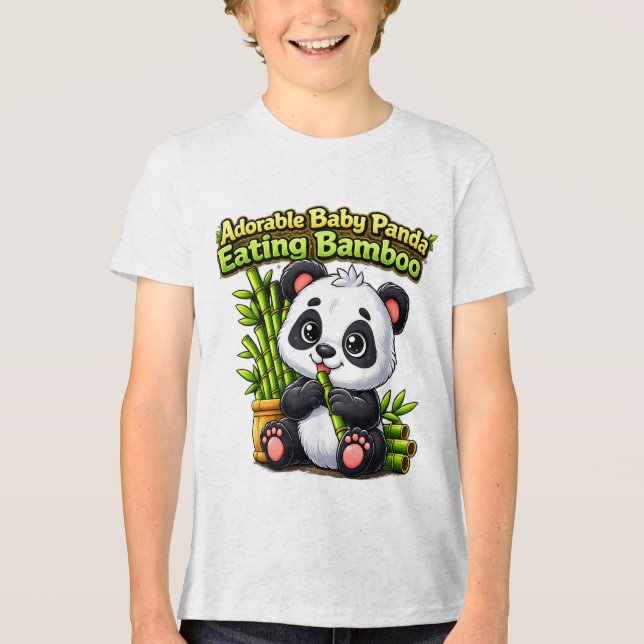 panda  Tri-Blend shirt (Front)
