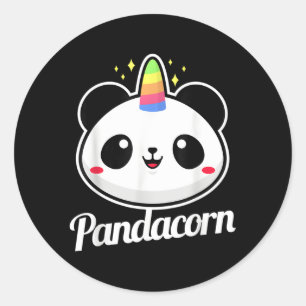 Panda Unicorn Animal Pandacorn Classic Round Sticker