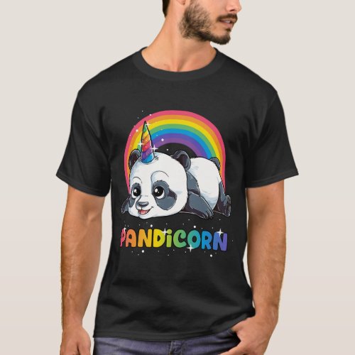 Panda Unicorn Pandicorn Girls Women Rainbow Gifts  T_Shirt