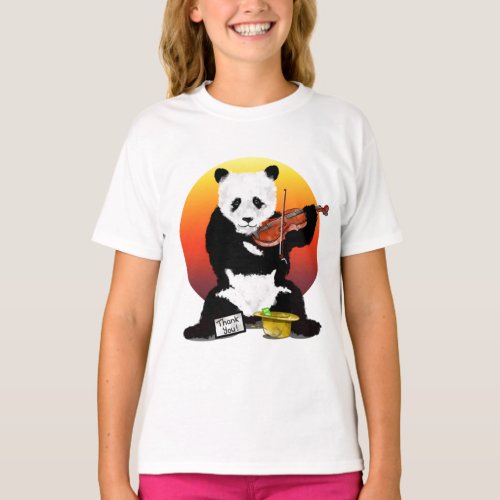 PANDA VIOLIN PLAYER T_Shirt