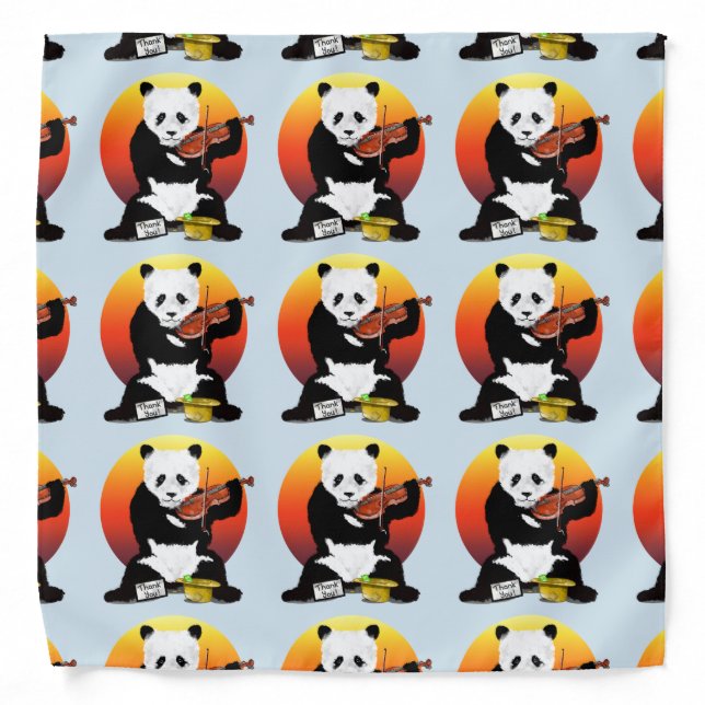 Panda Violinst Bandana (Front)