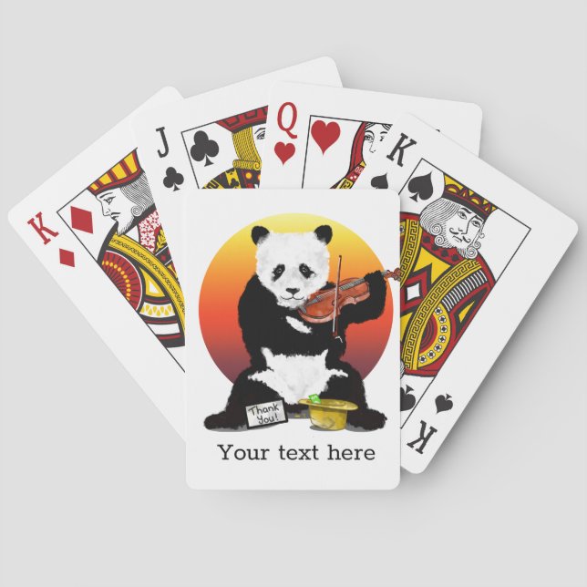 Panda Violinst Poker Cards (Back)