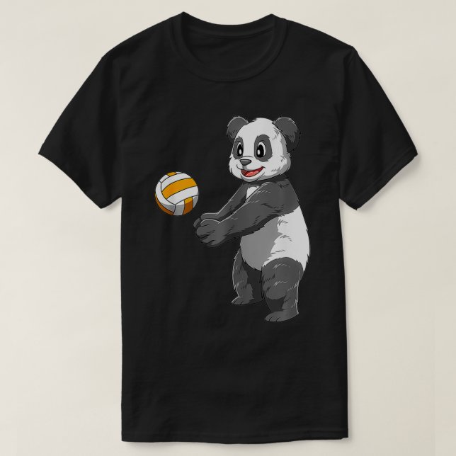 Panda Volleyball Panda Playing Volleyball Panda  T-Shirt (Design Front)