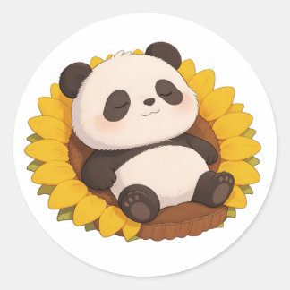 panda,warm,healing,slow-paced,inner peace #013 classic round sticker