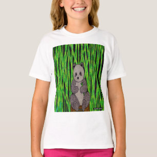 Panda (white) - Girl's Basic T-Shirt