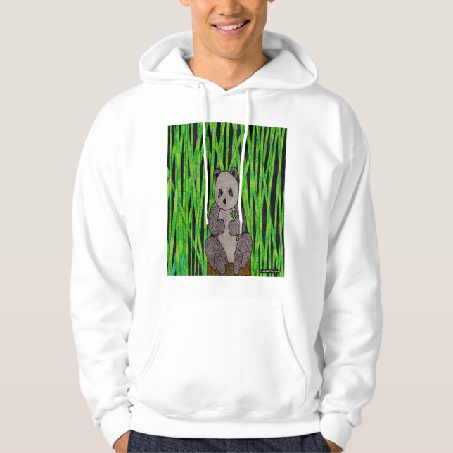 Panda (white) - Men's Hooded Sweatshirt (Front)