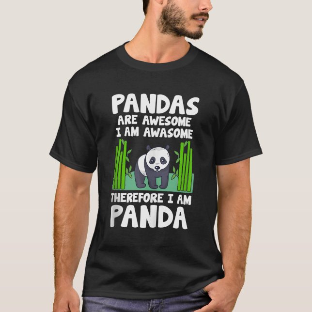 Panda Wildlife Animal Zookeeper Panda Bear T-Shirt (Front)