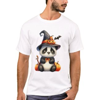 Panda Witch Vibes pumpkin T-Shirt