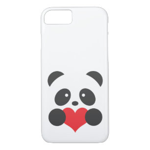Panda with a heart iPhone 8/7 case