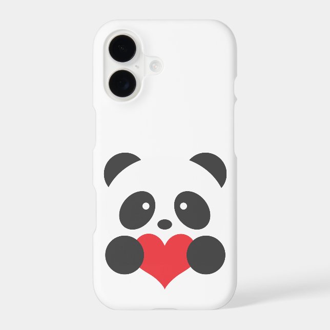 Panda with a heart iphone case (Back)
