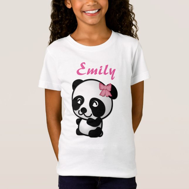 Panda with a Pink Bow Shirt (Front)