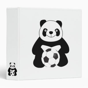 Panda with a soccer ball binder