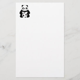 Panda with a soccer ball stationery
