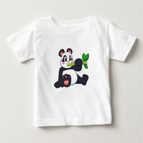 Panda with Bamboo Baby T_Shirt