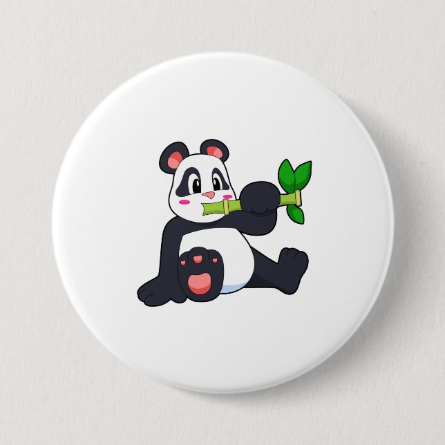 Panda with Bamboo Button (Front)