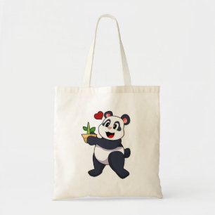 Panda with Bamboo Flower Tote Bag