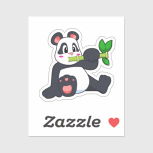 Panda with Bamboo Sticker