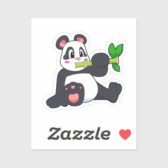 Panda with Bamboo Sticker (Sheet)