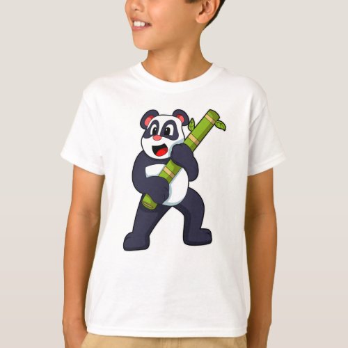Panda with Bamboo T_Shirt