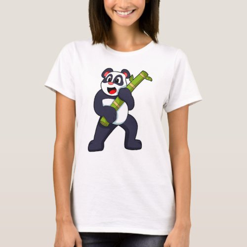 Panda with Bamboo T_Shirt