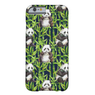 Panda With Bamboo Watercolor Pattern Barely There iPhone 6 Case
