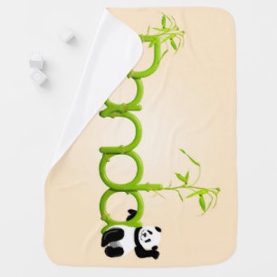 PANDA WITH BAMBOOS- Baby Blanket