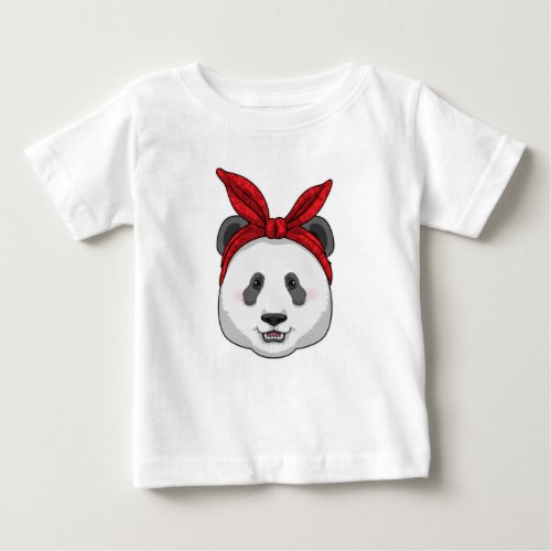 Panda with Bandana Baby T_Shirt