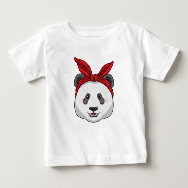 Panda with Bandana Baby T-Shirt (Front)