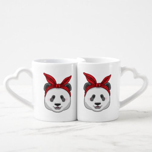 Panda with Bandana Coffee Mug Set