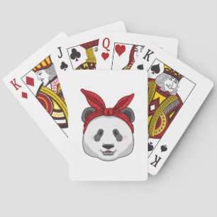 Panda with Bandana Poker Cards