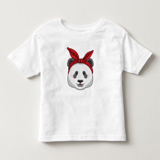 Panda with Bandana Toddler T-shirt (Front)