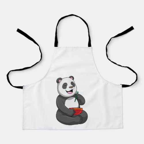 Panda with Bowl Ramen Apron