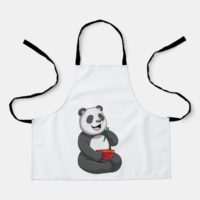 Panda with Bowl Ramen Apron (Front)