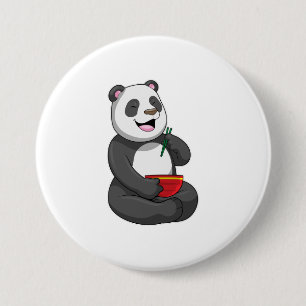 Panda with Bowl Ramen Button
