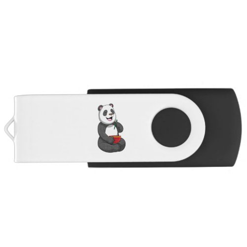 Panda with Bowl Ramen Flash Drive