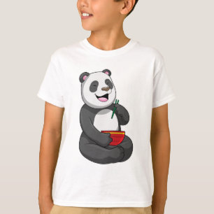 Panda with Bowl Ramen T-Shirt