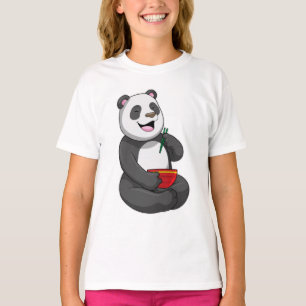 Panda with Bowl Ramen T-Shirt