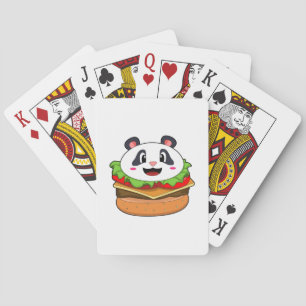 Panda with Burger Poker Cards