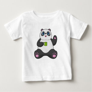 Panda with Coffee mug Baby T-Shirt