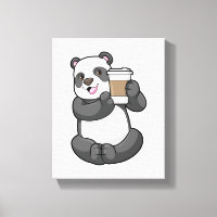 Panda with Coffee to go