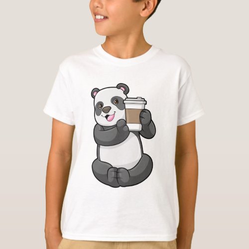 Panda with Coffee to go T_Shirt