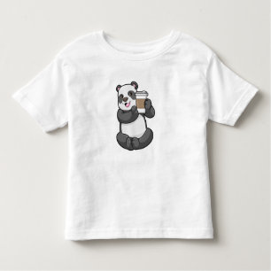 Panda with Coffee to go Toddler T-shirt