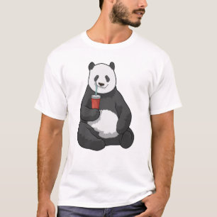 Panda with Drink T-Shirt