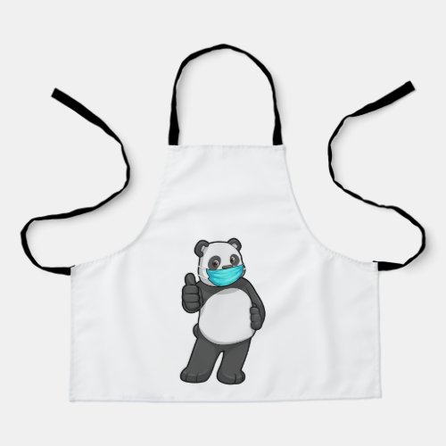 Panda with Face mask Apron