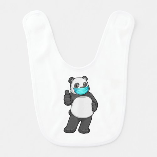 Panda with Face mask Baby Bib
