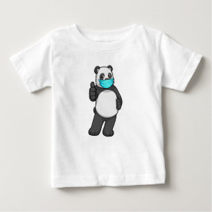 Panda with Face mask Baby T-Shirt