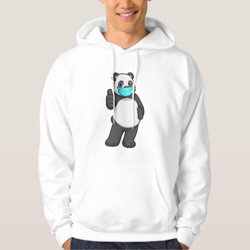 Panda with Face mask Hoodie