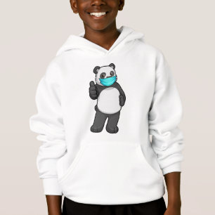 Panda with Face mask Hoodie